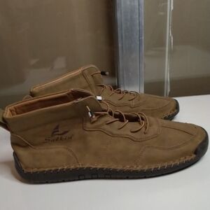 Salkin Men's Brown Casual Lace-Up Boots